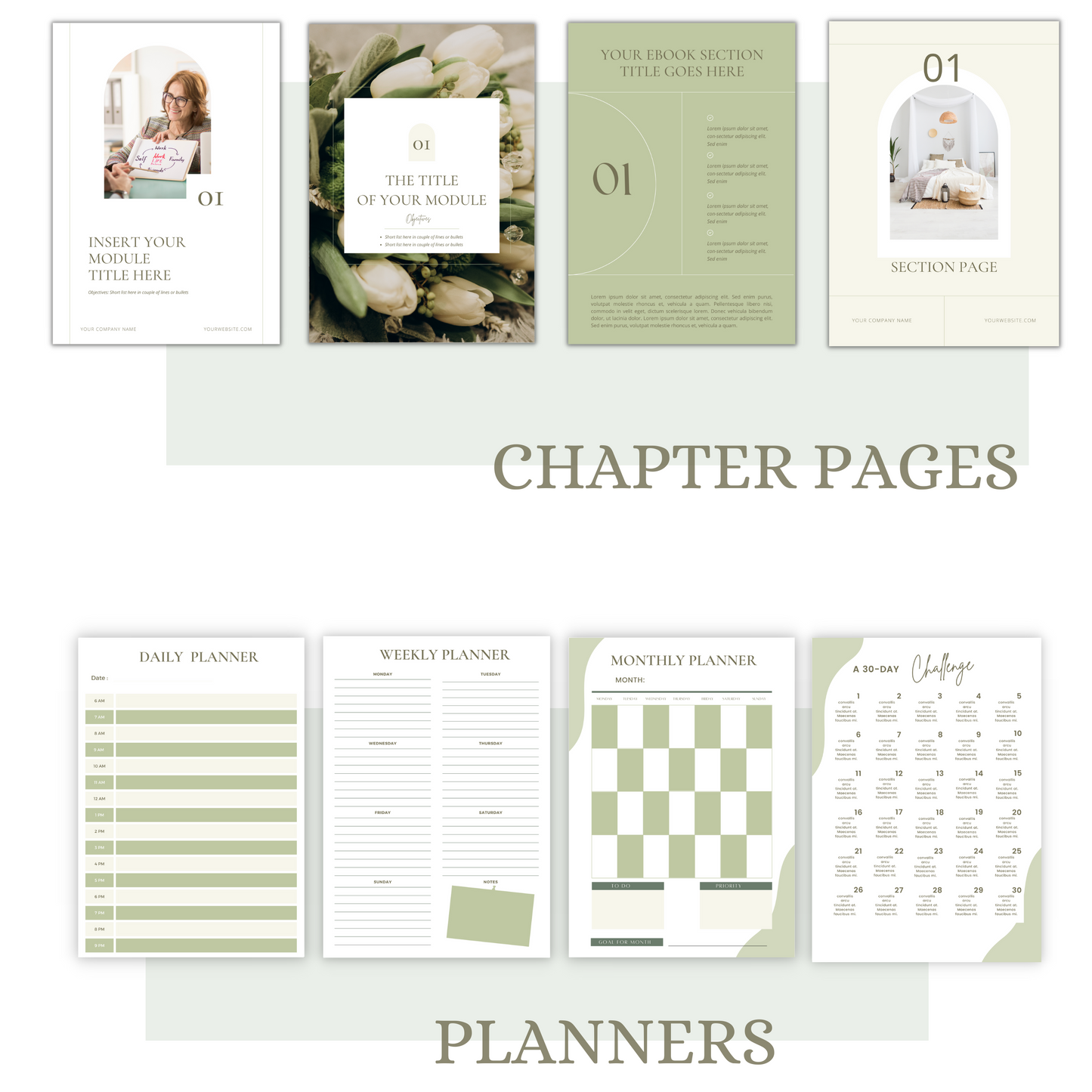 100 Ebook workbook template canva