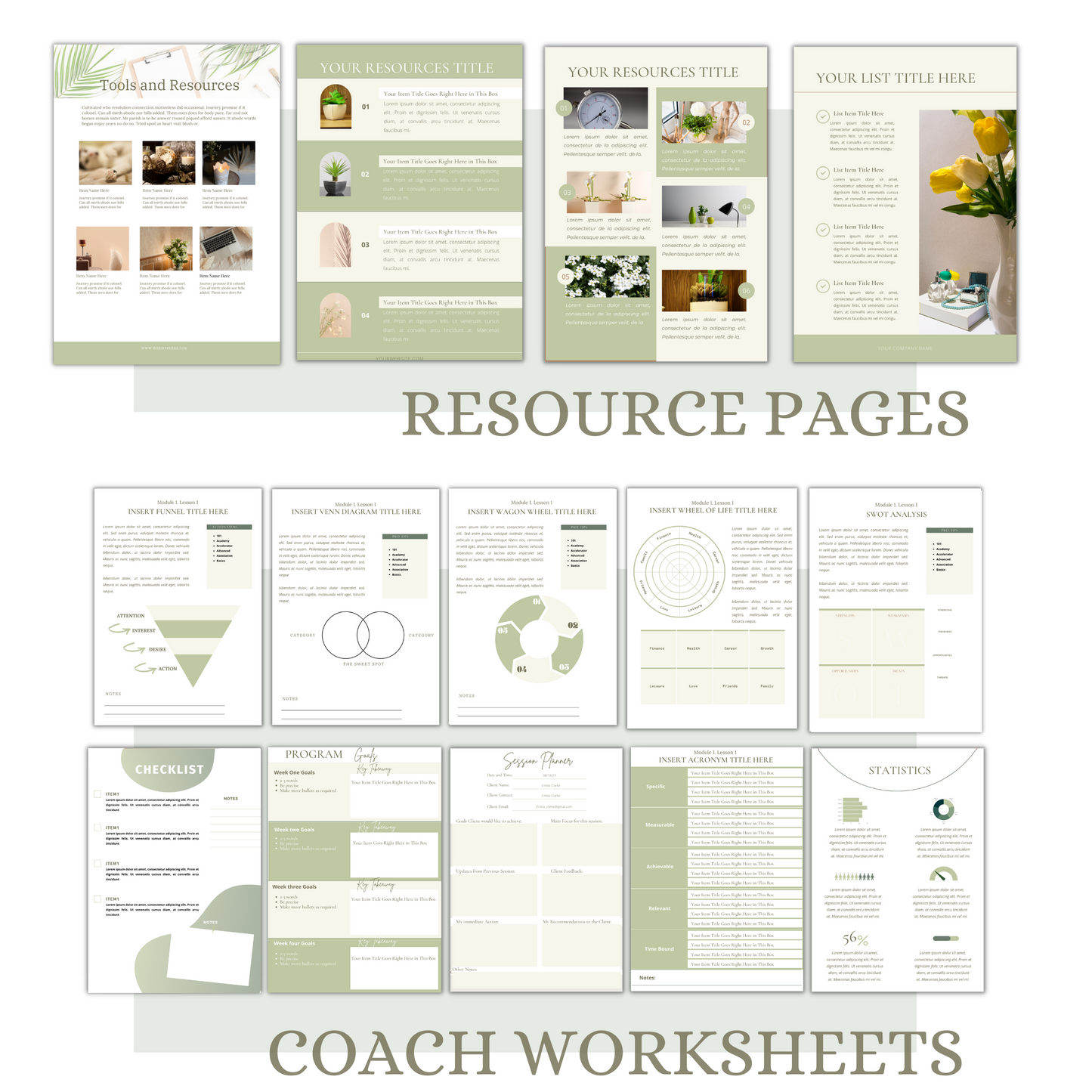 100 Ebook workbook template canva