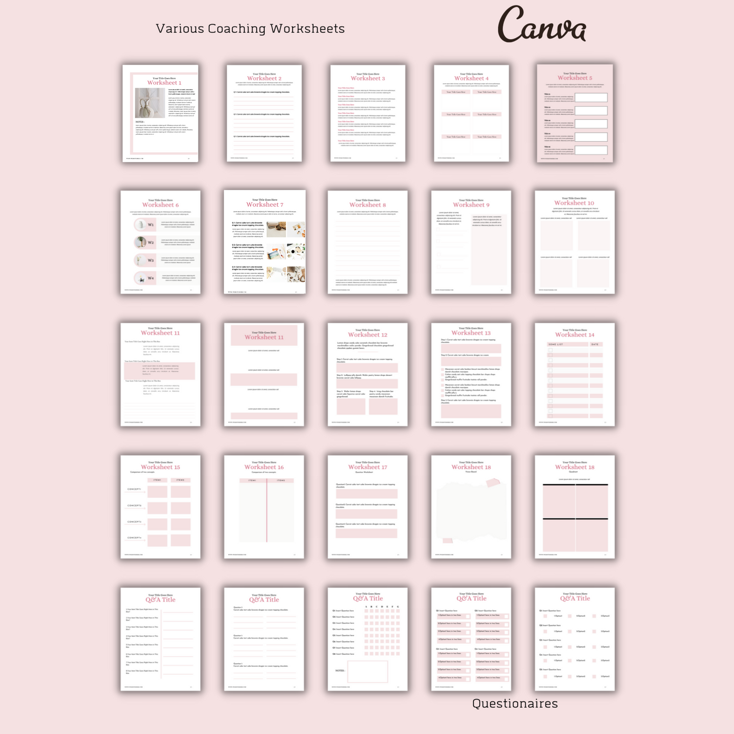200 Pages Coaching Course Ebook template