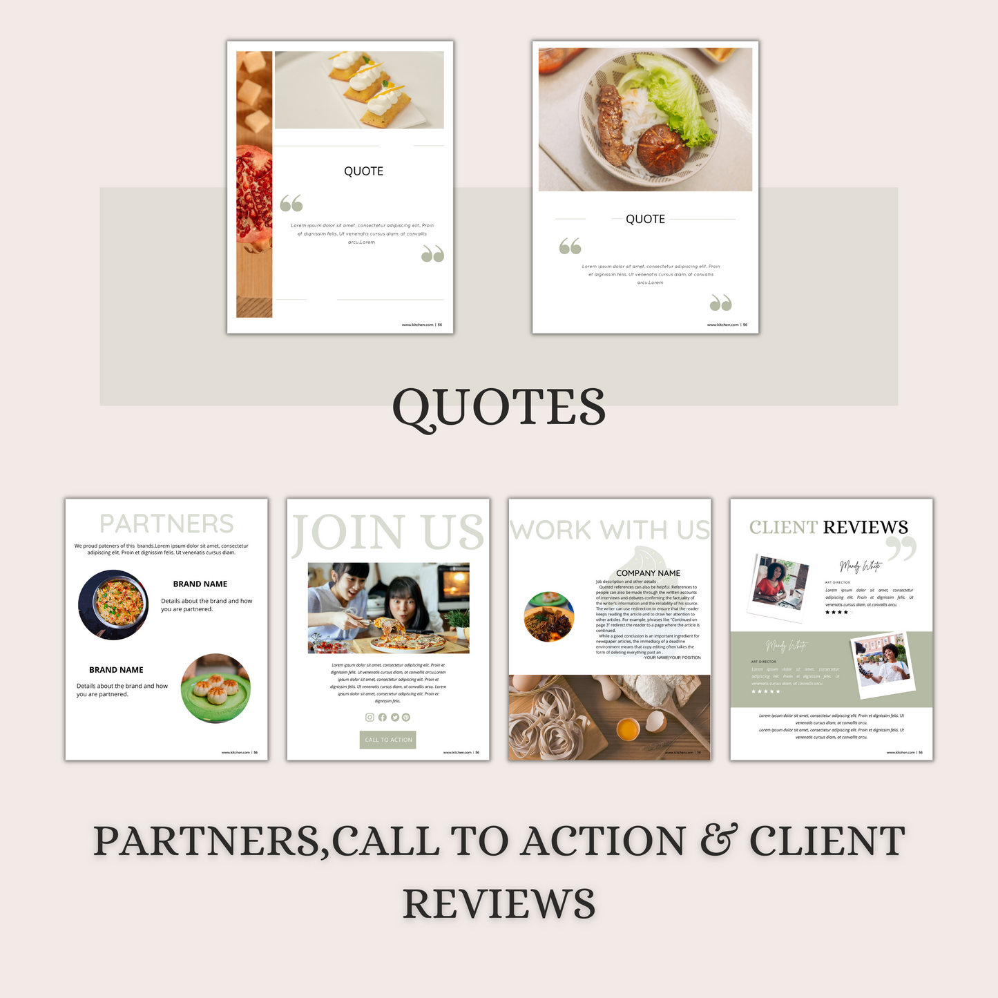 60+ Recipie Cookbook template