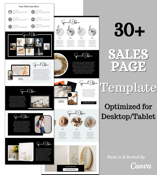 sales page template, course landing page, link in bio template, Online course sales funnel, Course launch template, course creator, coaching