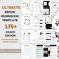 175+ Ultimate Coach edition Minimal Ebook/Workbook Template Canva