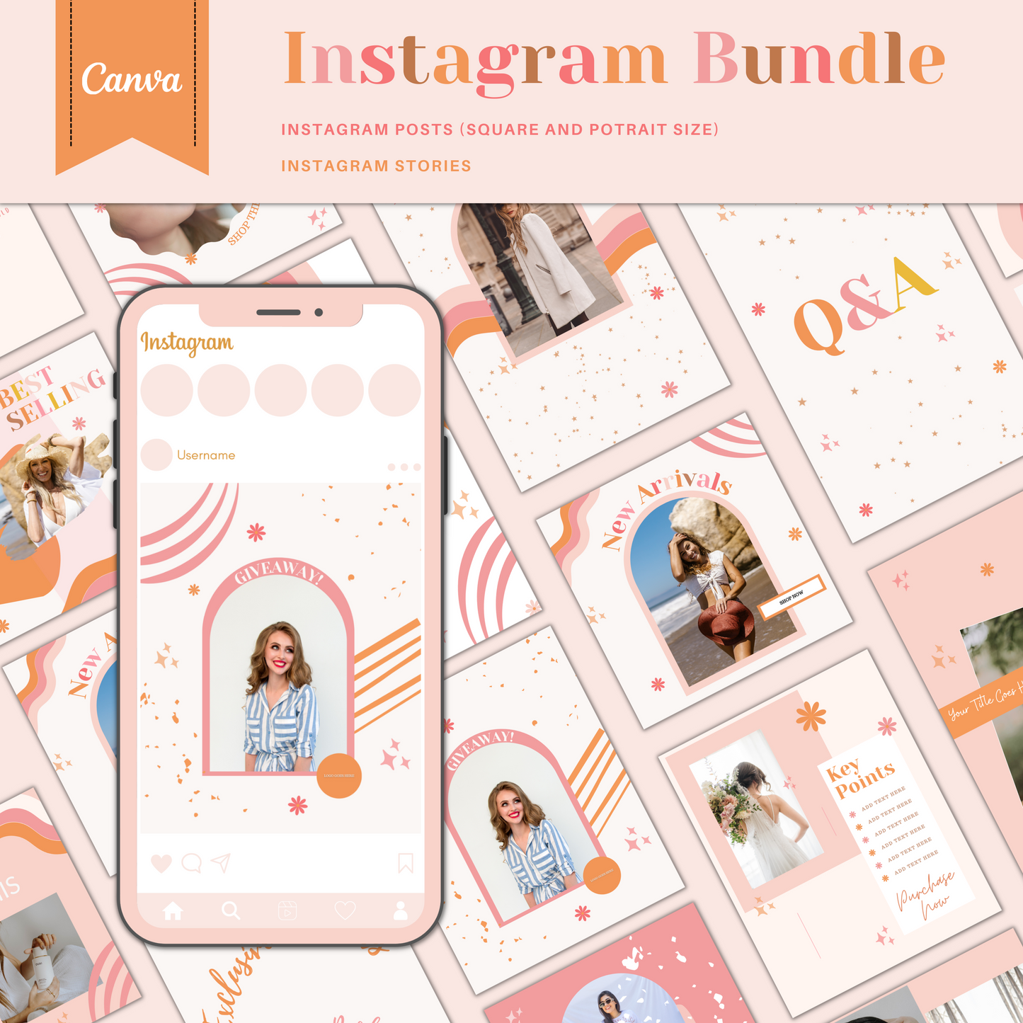 instagram bundle,Instagram Templates for Business,Social Media Posts, Instagram Canva Stories,Social Media Posts,instagram bundle