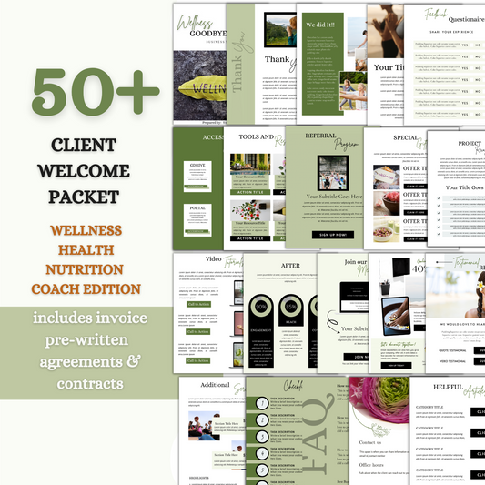 50+ Coaching Client Welcome Packet Template Canva