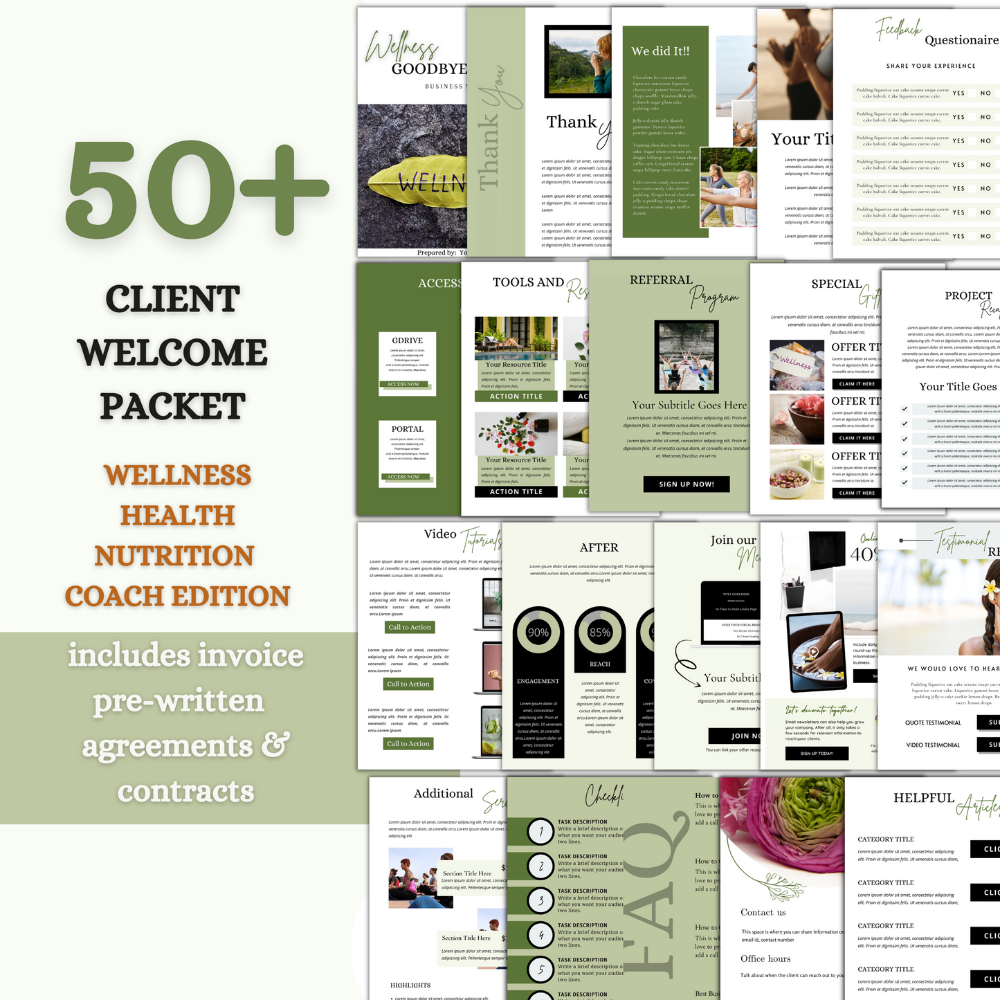 50+ Coaching Client Welcome Packet Template Canva