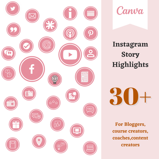 Blush pink Instagram story highlight icons, highlight covers, engagement instagram, icon for branding online coach, branding highlight cover