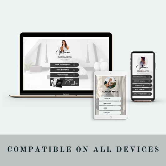 Link In Bio Instagram Template, instagram landing page, mini website, marketing small business, blogger responsive, link tree alternative