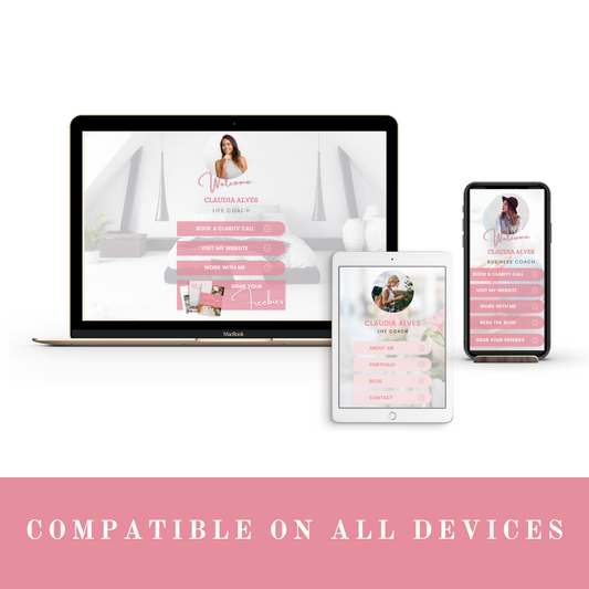 Link In Bio Instagram Template, instagram landing page, mini website, marketing small business, blogger responsive, link tree alternative