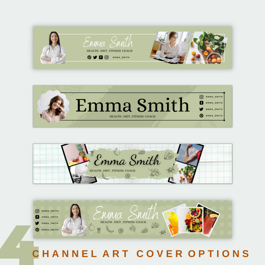 44+ Wellness Coach Youtube Branding Template Canva