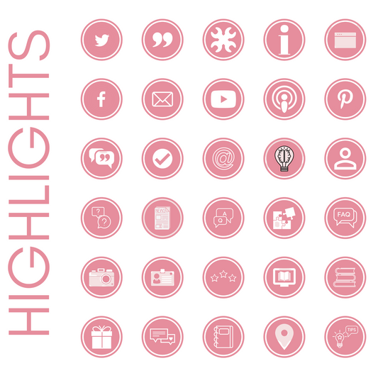 Blush pink Instagram story highlight icons, highlight covers, engagement instagram, icon for branding online coach, branding highlight cover