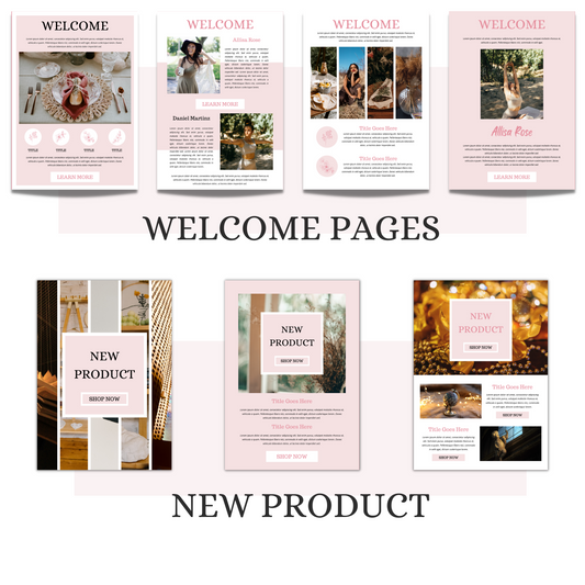 Blush Pink Email Newsletter template for Mailchimp, Email Marketing, online course, online coach, email campaign, marketing small  business