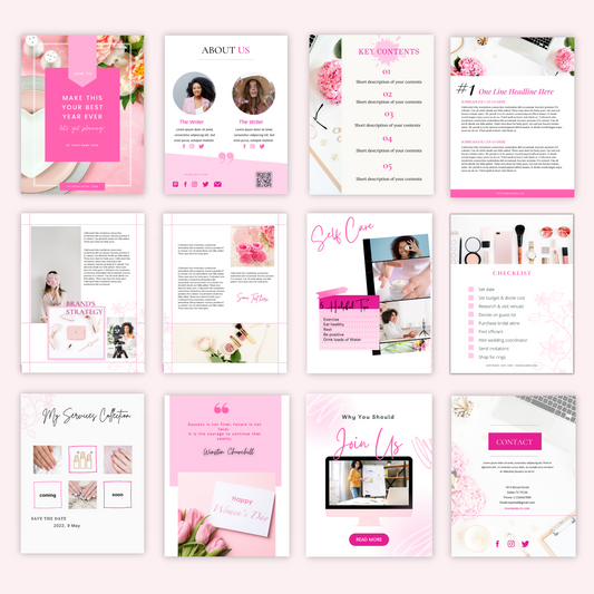 60+ Ebook/Workbook Template Canva Women Entrepreneur