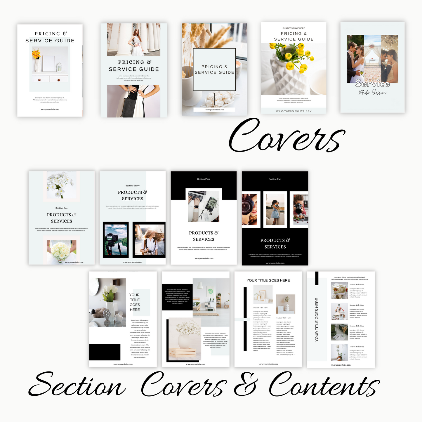 70+ Fully Customizable Minimal Services and Pricing Guide Template Canva