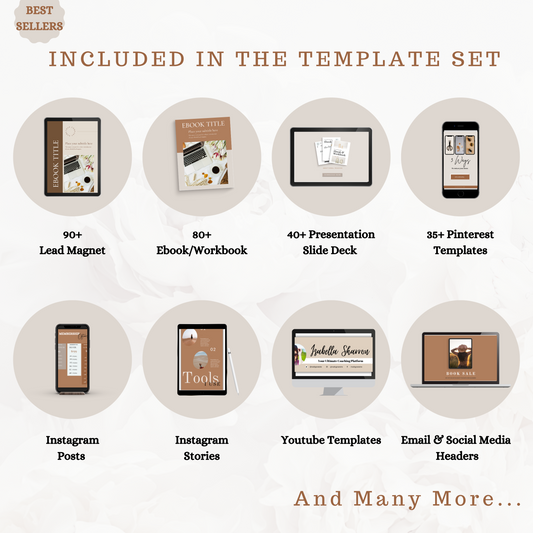700+ Ecourse bundle, course creator toolkit, ebook template, workbook template, webinar template, online course, coach social media, course slide