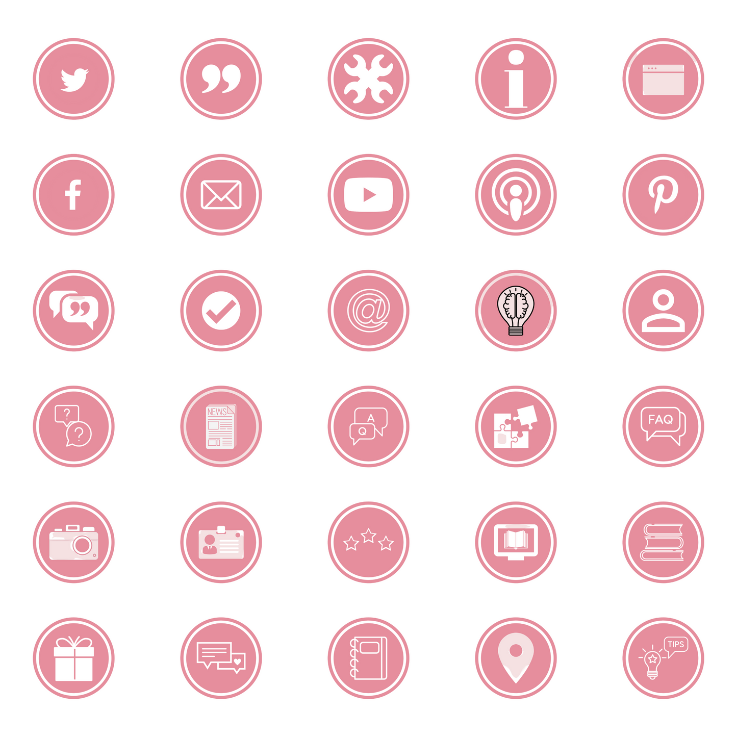 Blush pink Instagram story highlight icons, highlight covers, engagement instagram, icon for branding online coach, branding highlight cover