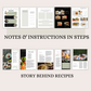 Cookbook template, blank cookbook, personalized cookbook, custom cookbook, cookbook recipe template, editable recipe, wellness health coach
