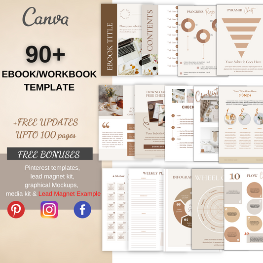 90+ Ebook/Workbook Template Canva Blogger Mediakit