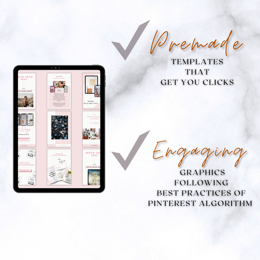 Blush pink pinterest templates for canva, online coach, pinterest management, pinterest pins, pinterest template canva, online course