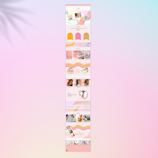 Shopify Theme Template - Pastel Shopify Theme - Shopify Template Design - Shopify 2.0 - Feminine Aesthetic design - Pink Boutique website