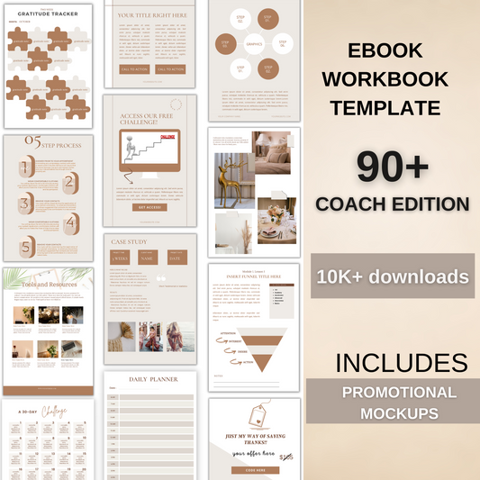 90+ Coach Edition Ebook/Workbook Template Canva,