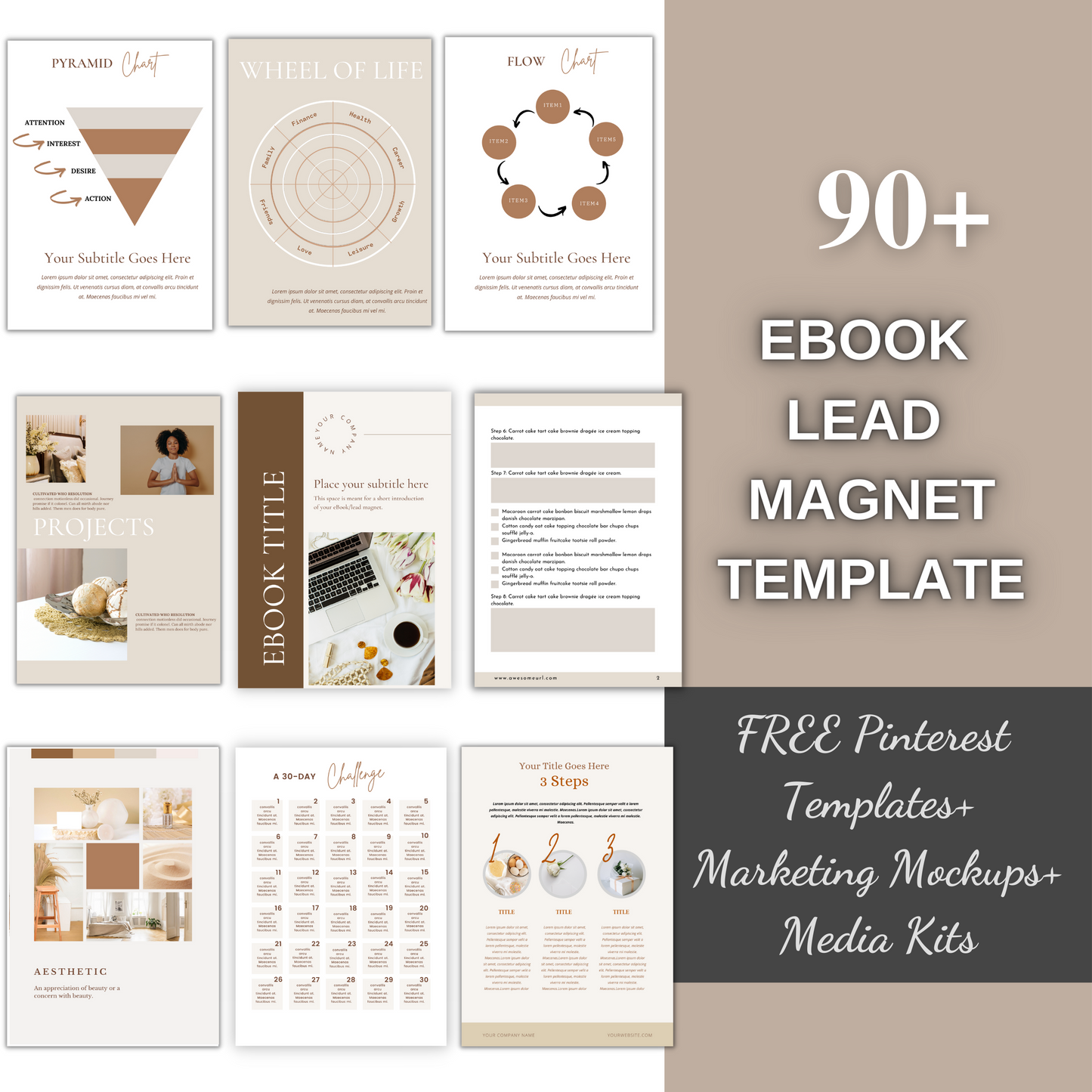 90+ Lead Magnet Ebook/Workbook Template Canva