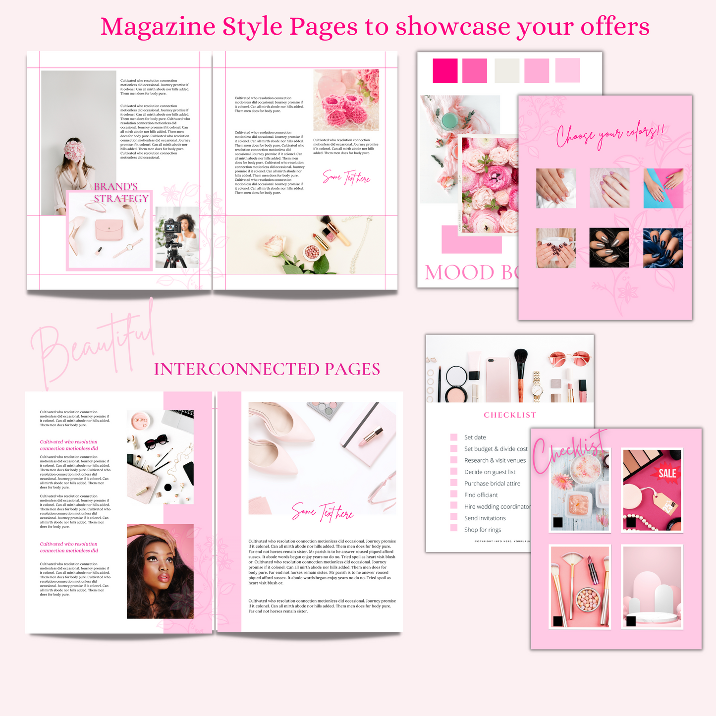 60+Pinterest Mediakit Ebook/Workbook Template Canva